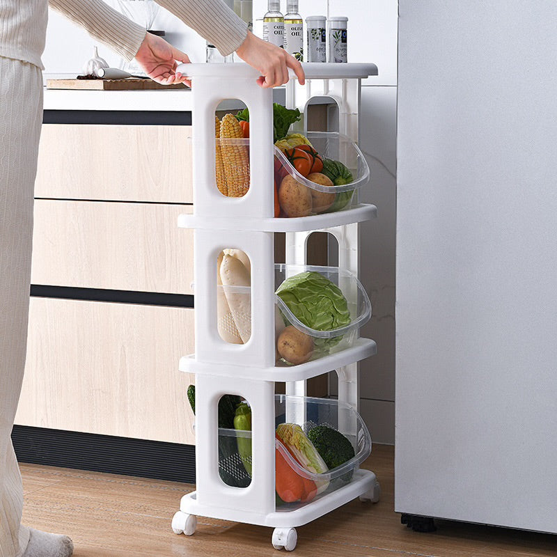 Multi-function plastic storage rack