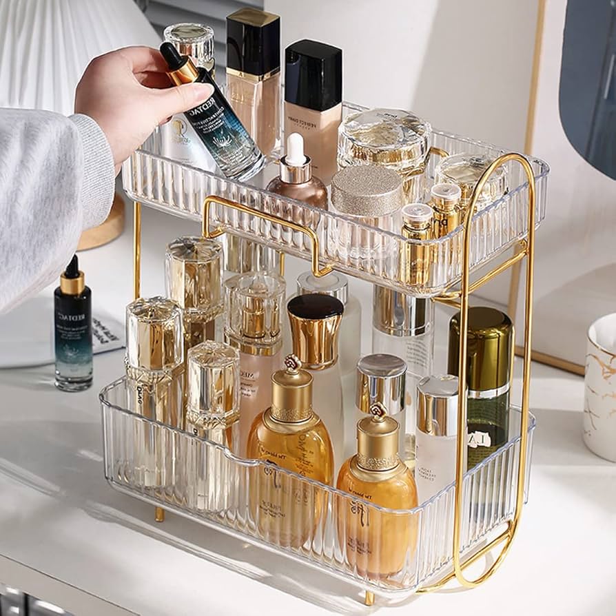 Makeup organizer rack
