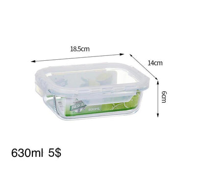 Borosilicate rectangle food storage