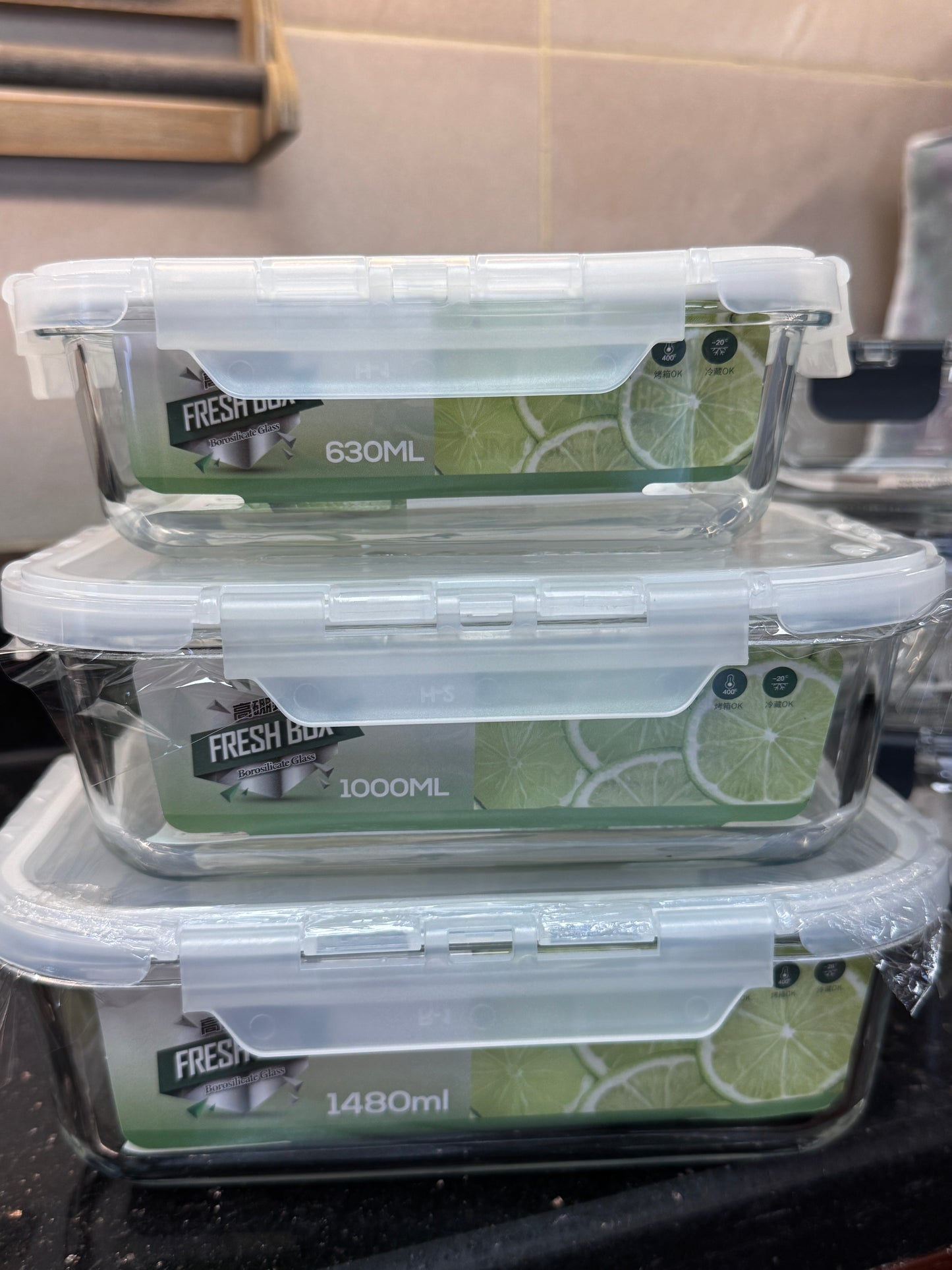 Borosilicate rectangle food storage