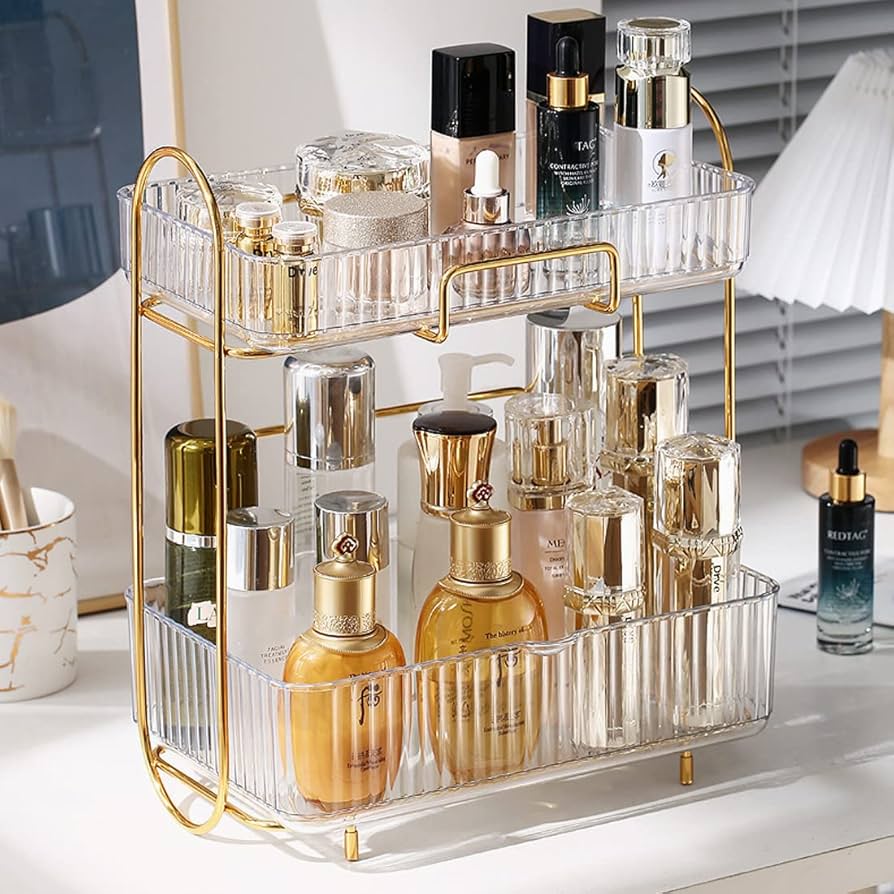 Makeup organizer rack
