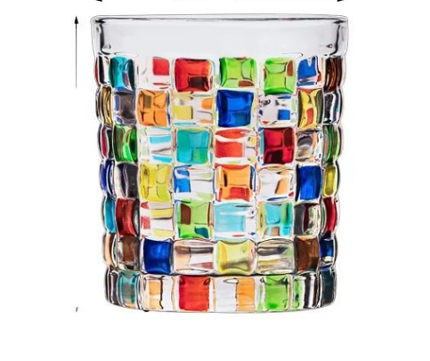 Coloring Square Glass Cup(6pieces)