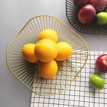 Golden Wired Fruit Bowl