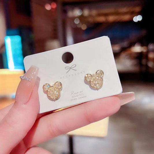 Cartoon Mouse Bow Earrings