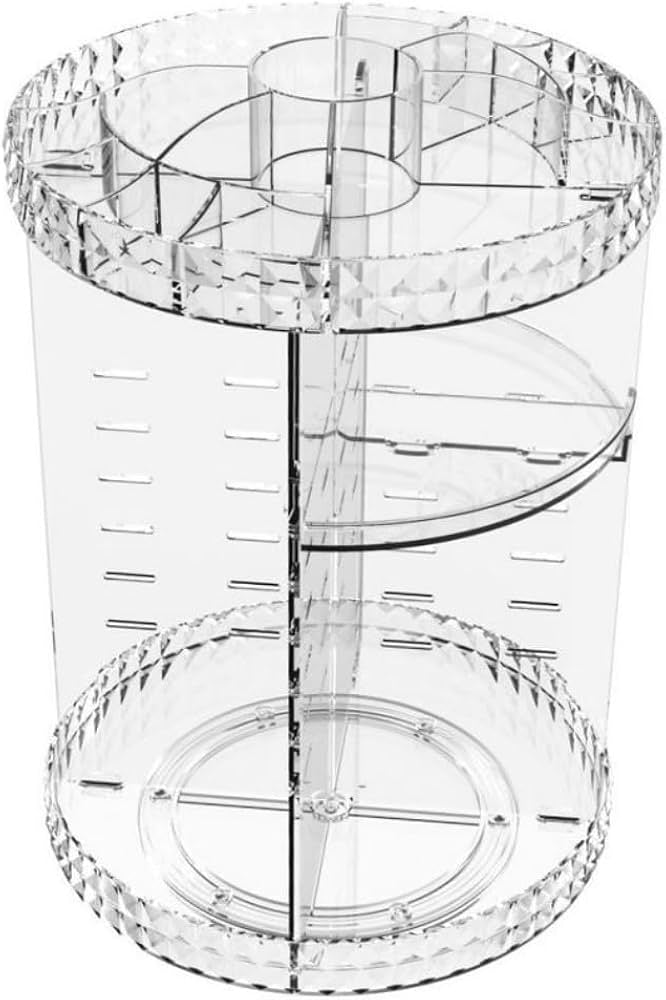 Rotating makeup storage