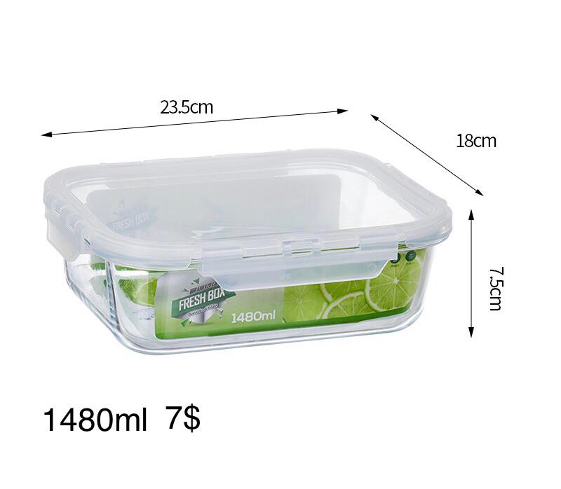 Borosilicate rectangle food storage