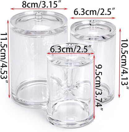 Clear acrylic cotton swab