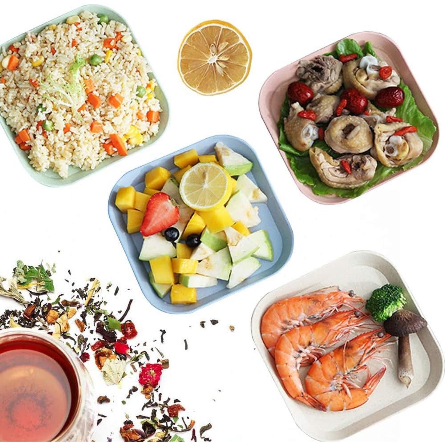 Cuterly fruit and desert plate(6pcs)