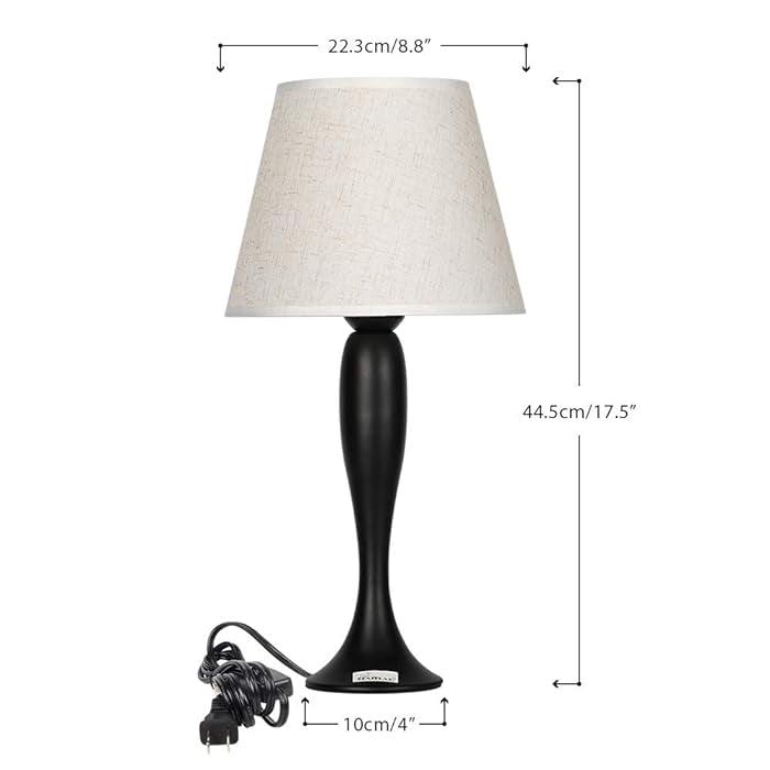 Black and Ivory Classic Lamp Table