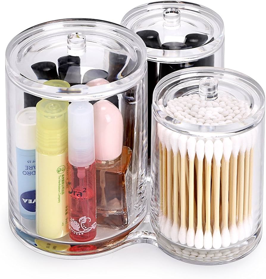 Clear acrylic cotton swab