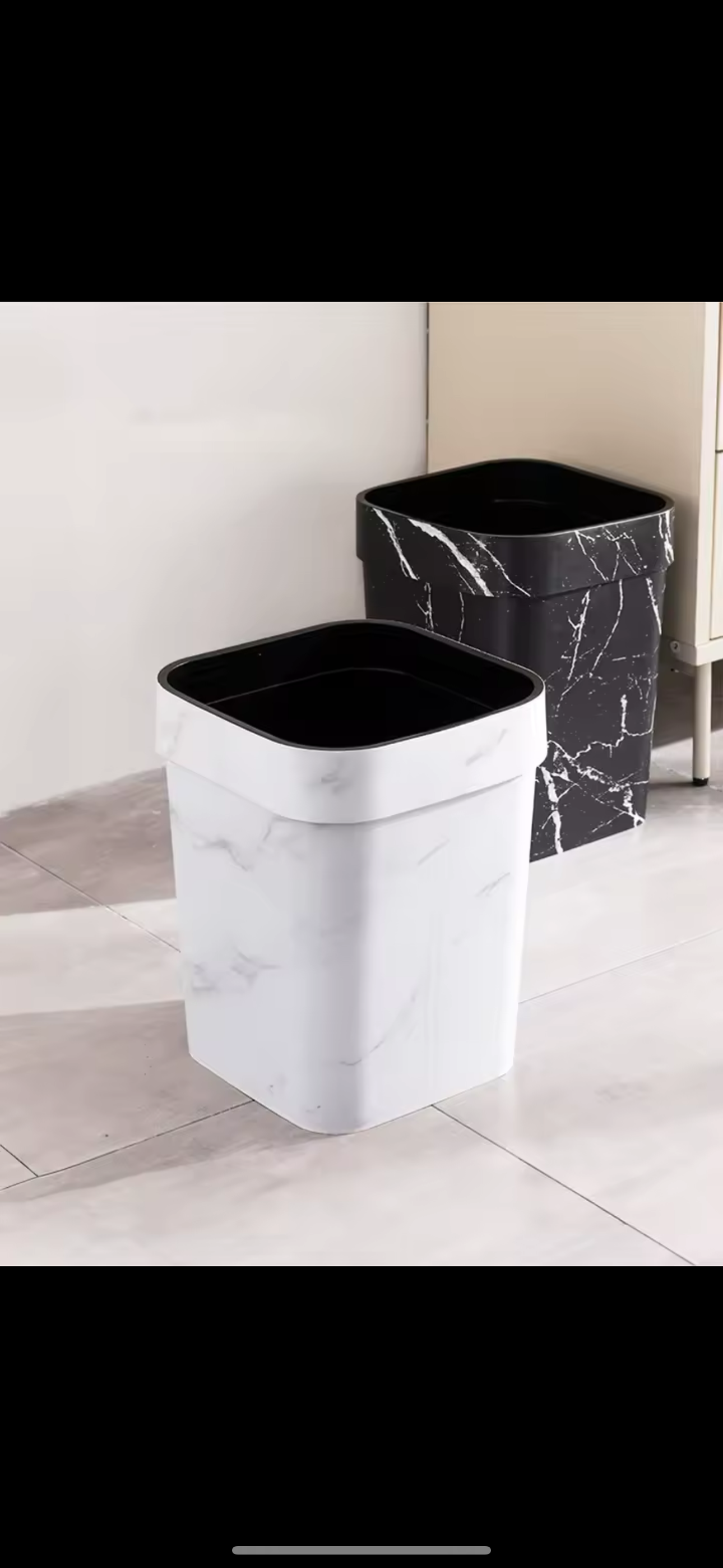 Marble Trash Can