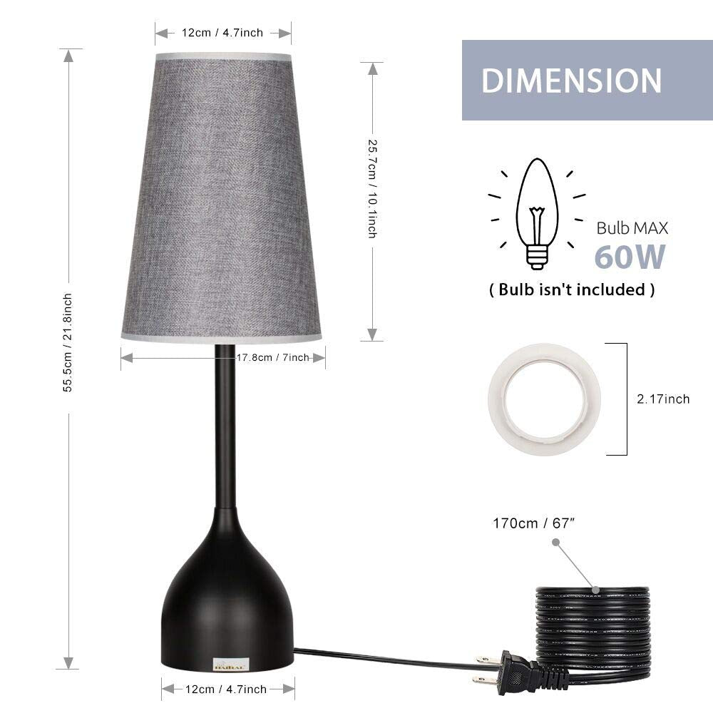 Black table lamp