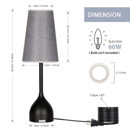 Black table lamp