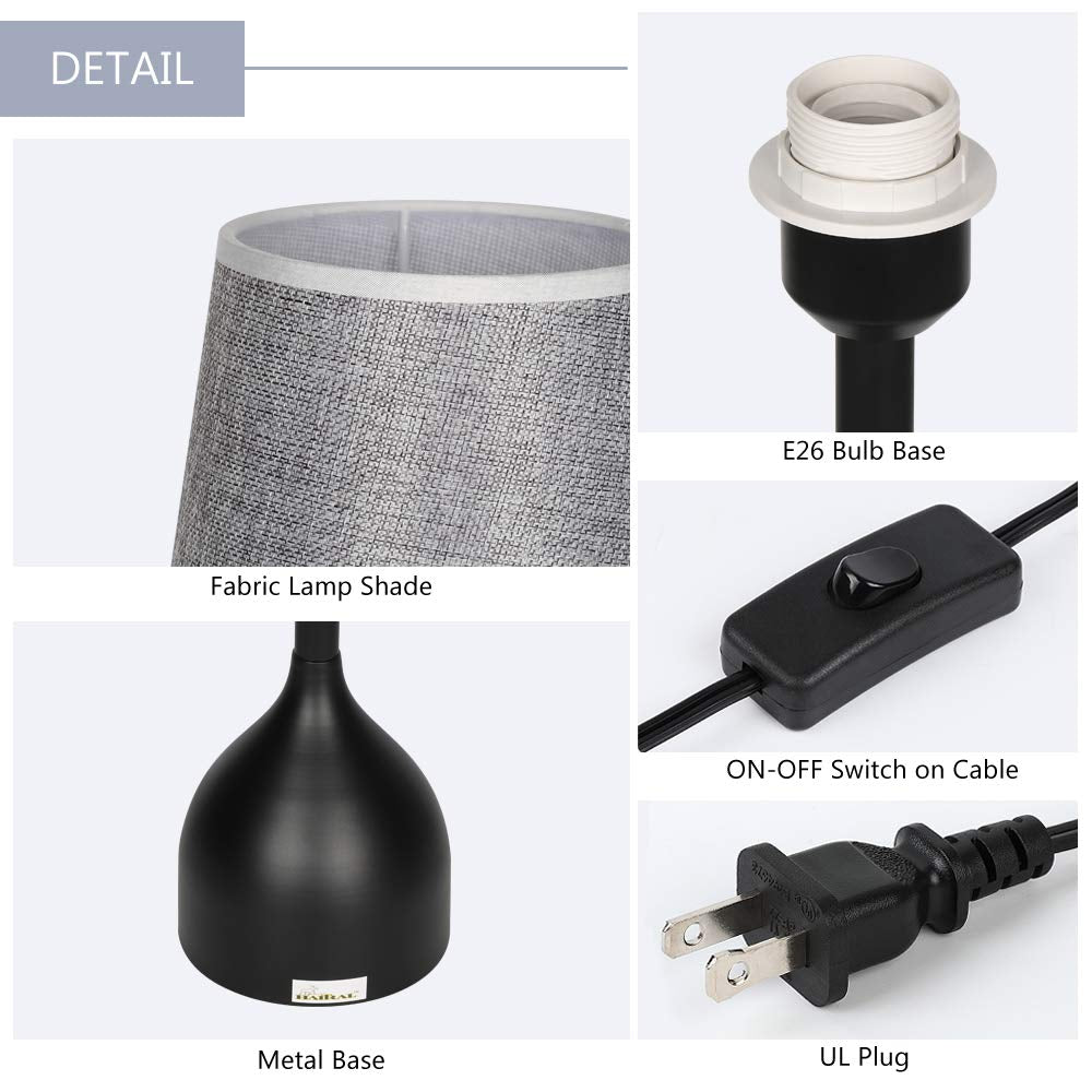 Black table lamp