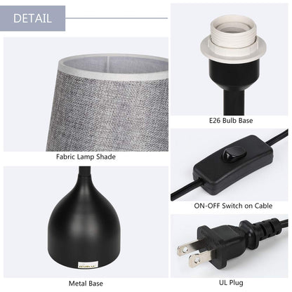 Black table lamp