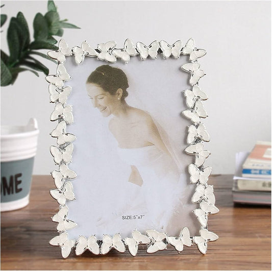 Butterfly white frame