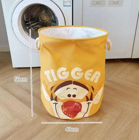 Foldable Tiger-Stripe Laundry & Toys Basket